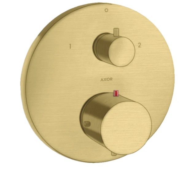 Axor Starck Thermostatic Mixer For Concealed Installation With Shut-off / Diverter Valve Brushed Brass
