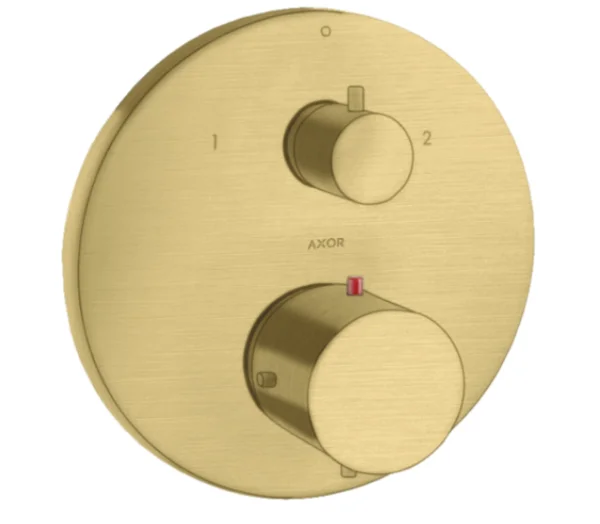 Axor Starck Thermostatic Mixer For Concealed Installation With Shut-off / Diverter Valve Brushed Brass