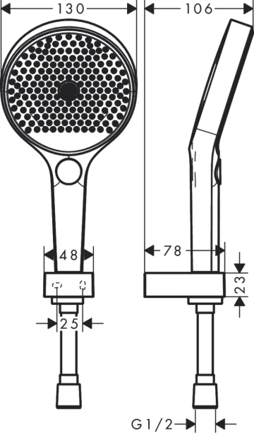 Hansgrohe Rainfinity Porter Sets 300 X 185 X 90mm White - Matt detail view - Image 2