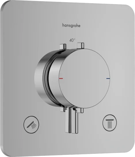 Hansgrohe Ecostat Comfort Q Thermostatic Shower Mixer Concealed 262 X 233 X 168mm Chrome product image - Image 1