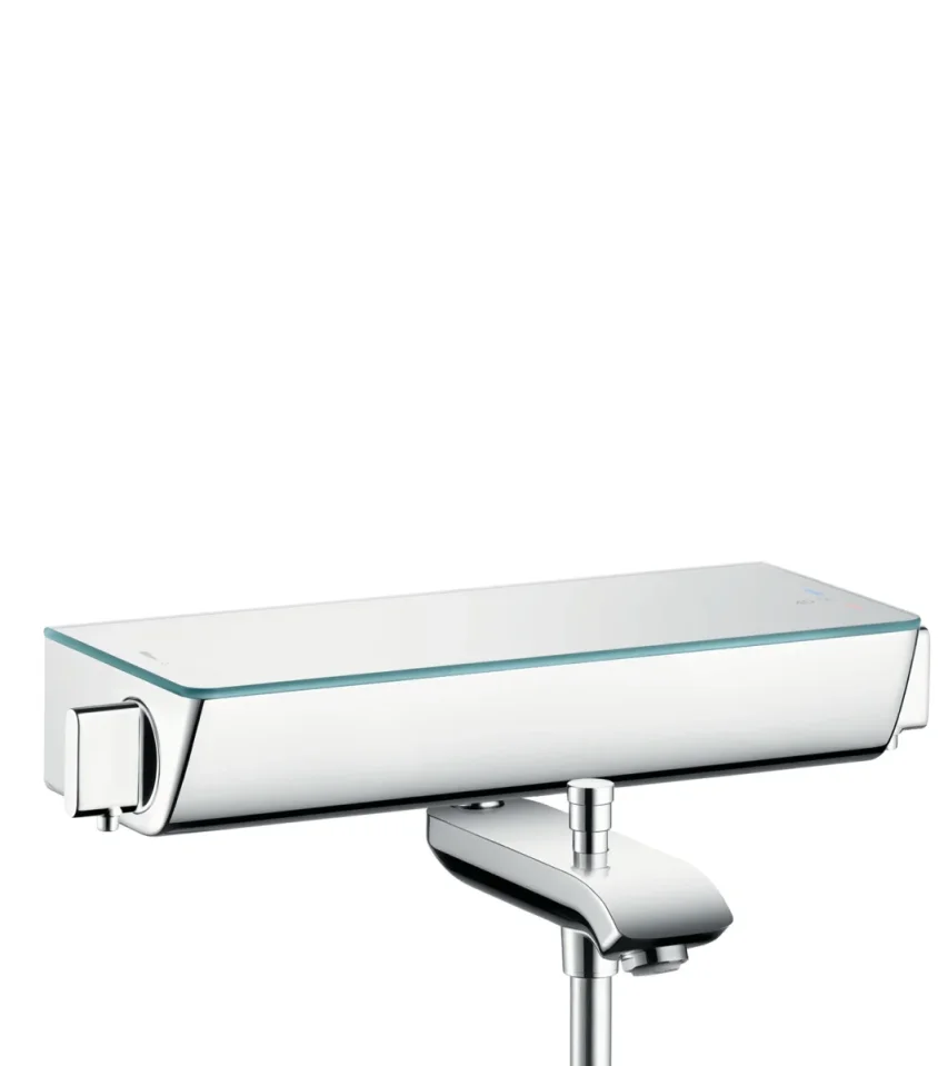 Hansgrohe Ecostat Select Thermostatic Bath Filler Mixer Exposed 440 X 310 X 150mm White/chrome product image - Image 1