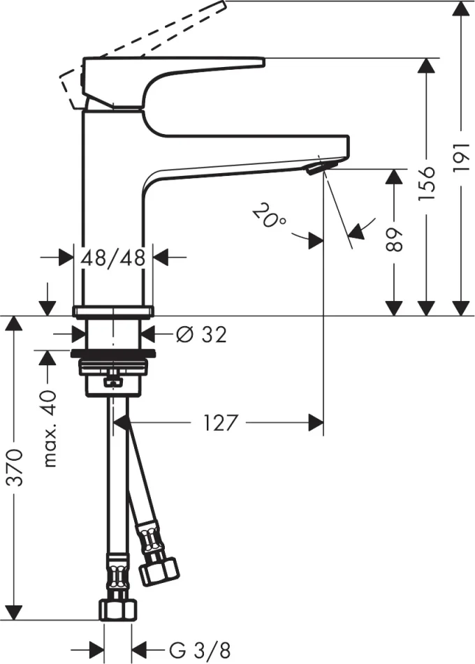 Hansgrohe Metropol Manual Mixers 398 X 205 X 70mm Chrome detail view - Image 2