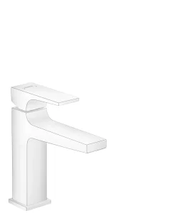 Hansgrohe Metropol Single Lever Basin Mixer 110 With Lever Handle And Push-open Waste Matt White