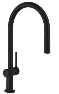 Hansgrohe Talis M54 Single Lever Kitchen Mixer 210 With Pull-out Spray And Sbox, 2 Spray Modes Matt Black