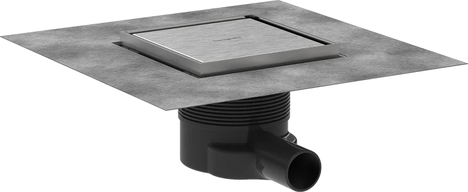Hansgrohe Raindrain Brilliance Shower Wastes 467 X 276 X 107mm Stainless Steel - Brushed product image - Image 1