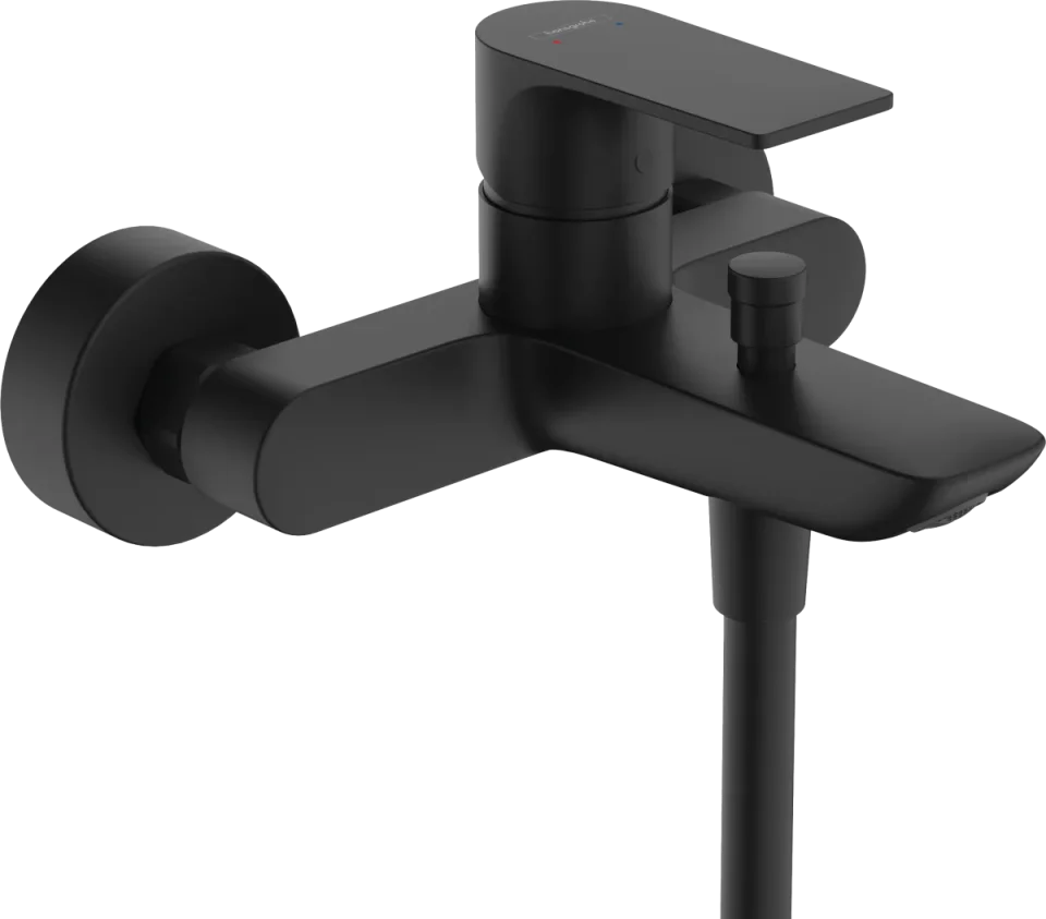 Hansgrohe Rebris E Bath Mixers Exposed 245 X 195 X 155mm Black - Matt product image - Image 1
