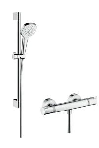 Hansgrohe Croma Select E Shower System 110 Vario With Ecostat Comfort Thermostatic Mixer And Shower Rail 65 Cm
