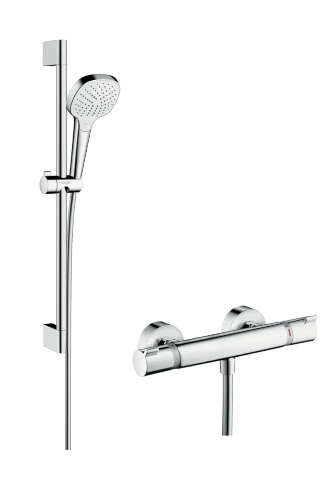 Hansgrohe Croma Select E Shower Combination 768 X 190 X 80mm White/chrome product image - Image 1