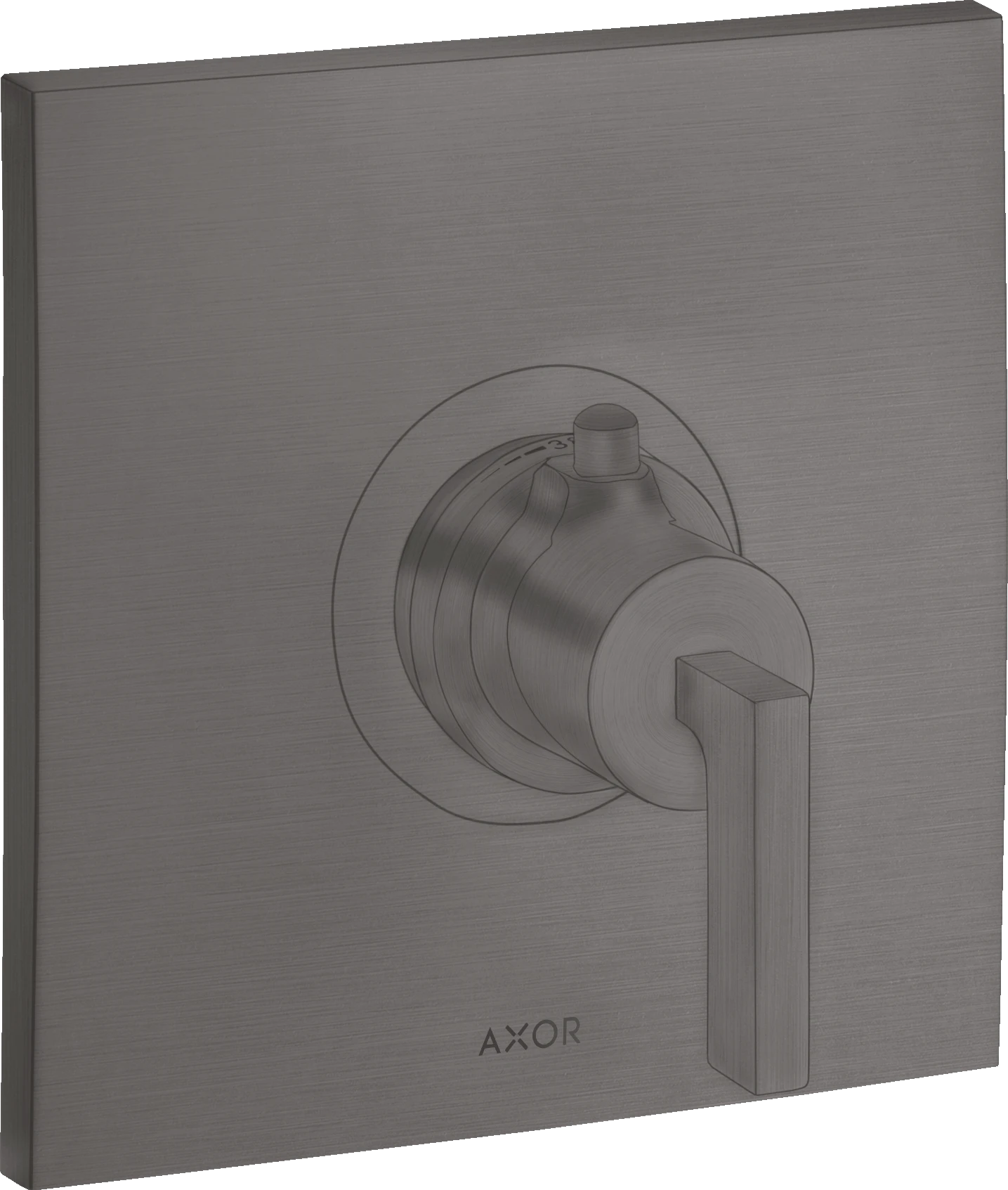 Axor Citterio Thermostatic Mixer Highflow For Concealed Installation With Lever Handle Brushed Black Chrome