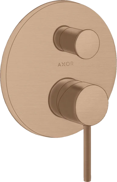 Axor Starck Single Lever Manual Bath Mixer For Concealed Installation With Pin Handle And Integrated Backflow Prevention Brushed Red Gold
