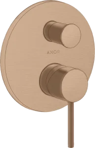 Axor Starck Single Lever Manual Bath Mixer For Concealed Installation With Pin Handle And Integrated Backflow Prevention Brushed Red Gold