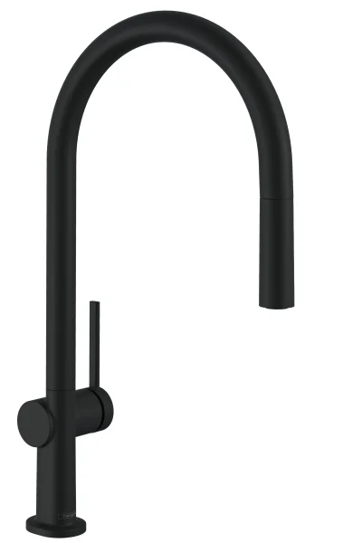 Hansgrohe Talis M54 Single Lever Kitchen Mixer 210 With Pull-out Spout And Sbox, Single Spray Mode Matt Black
