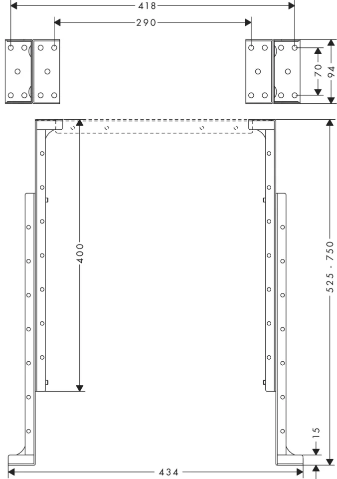 Hansgrohe Sbox Supplies 595 X 236 X 101mm detail view - Image 2