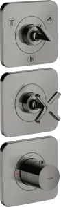 Axor Citterio E Thermostatic Module 380/120 For Concealed Installation For 3 Outlets With Escutcheons Polished Black Chrome