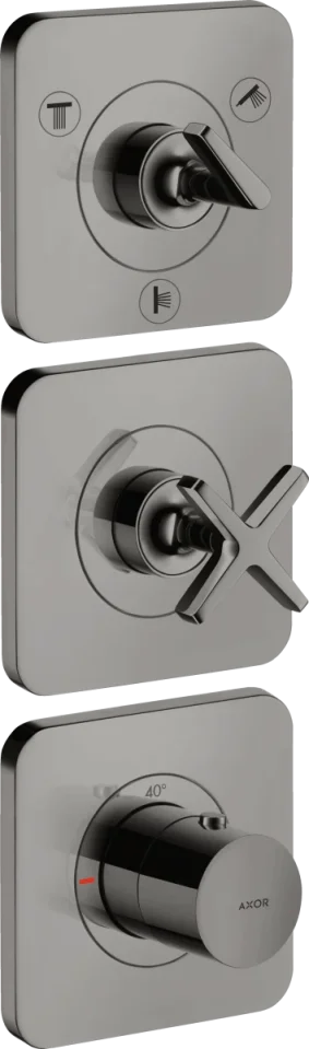 Axor Citterio E Thermostatic Shower Mixer Concealed 290 X 204 X 144mm Gunmetal/chrome - Polished product image - Image 1