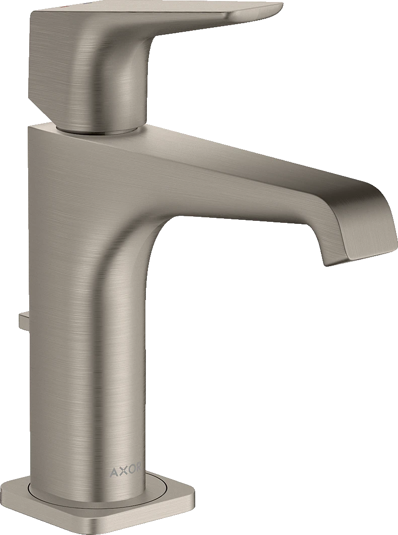 Axor Citterio E Single Lever Basin Mixer 130 With Lever Handle And Pop-up Waste Stainless Steel