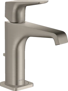 Axor Citterio E Single Lever Basin Mixer 130 With Lever Handle And Pop-up Waste Stainless Steel