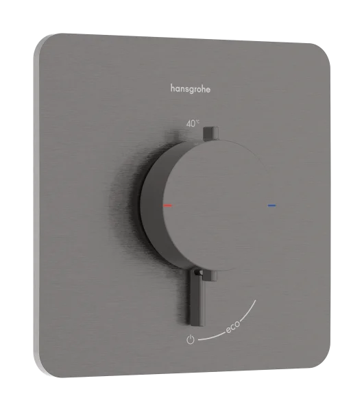 Hansgrohe Ecostat Comfort Q Thermostatic Shower Mixer Concealed 262 X 233 X 168mm Gunmetal/chrome - Brushed