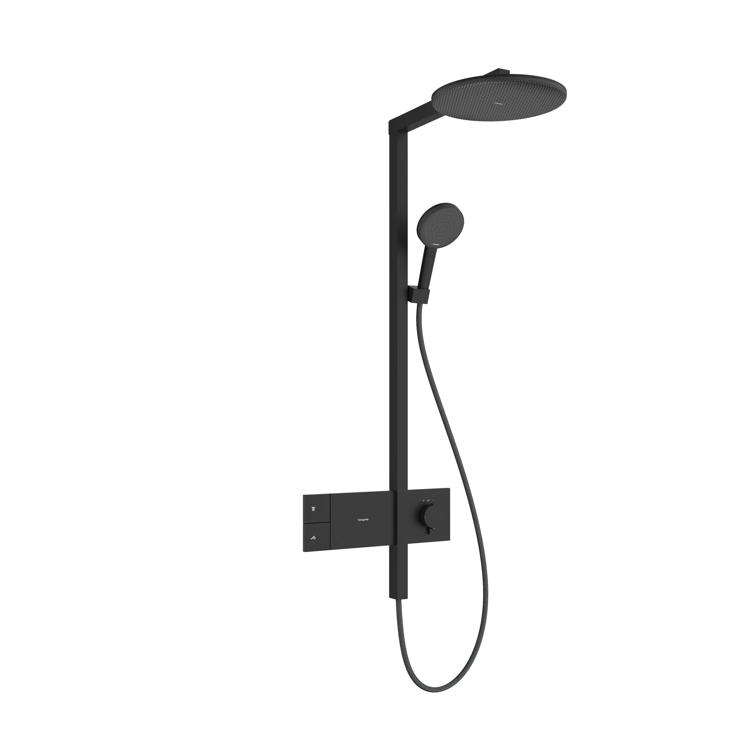 Hansgrohe Raindance Alive S Showerpipes With Thermostatic Mixer 1170 X 350 X 180mm Black - Matt