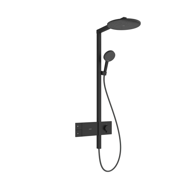 Hansgrohe Raindance Alive S Showerpipes With Thermostatic Mixer 1170 X 350 X 180mm Black - Matt