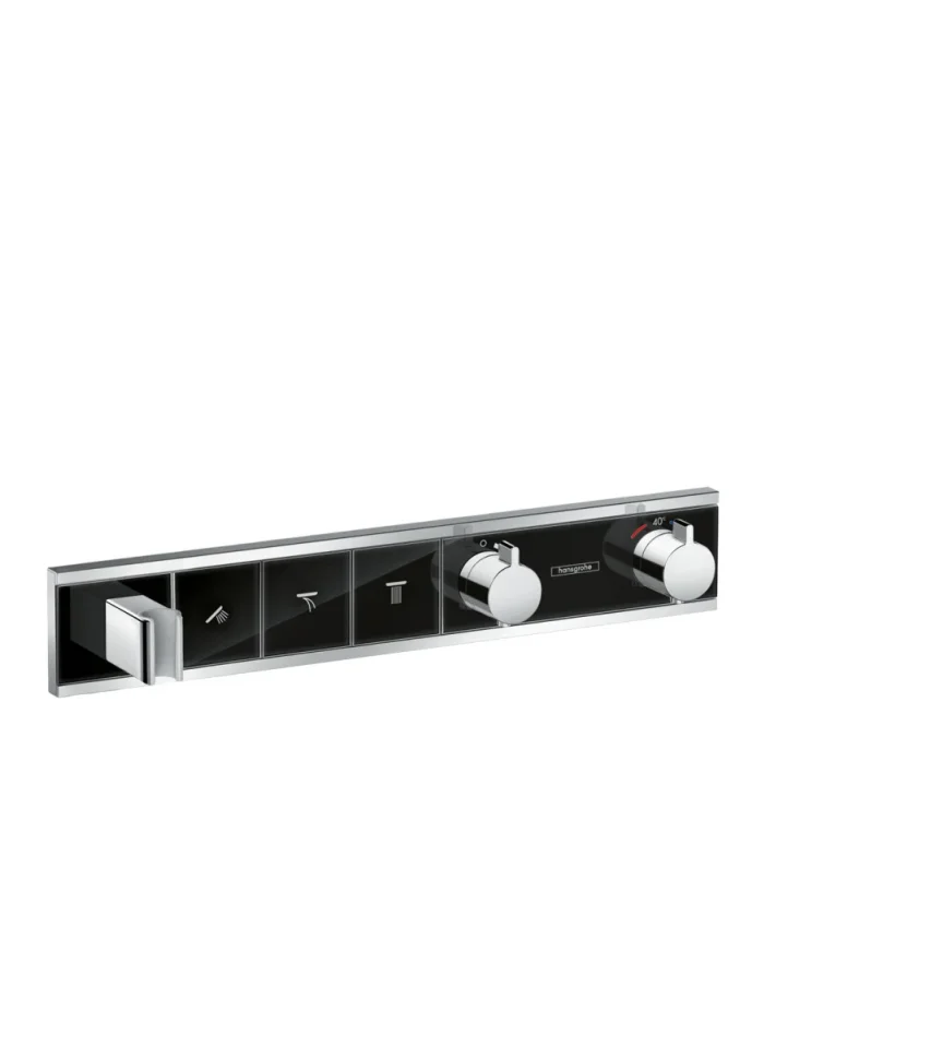 Hansgrohe Rainselect Thermostatic Shower Mixer Concealed 560 X 395 X 150mm Chrome/black product image - Image 1