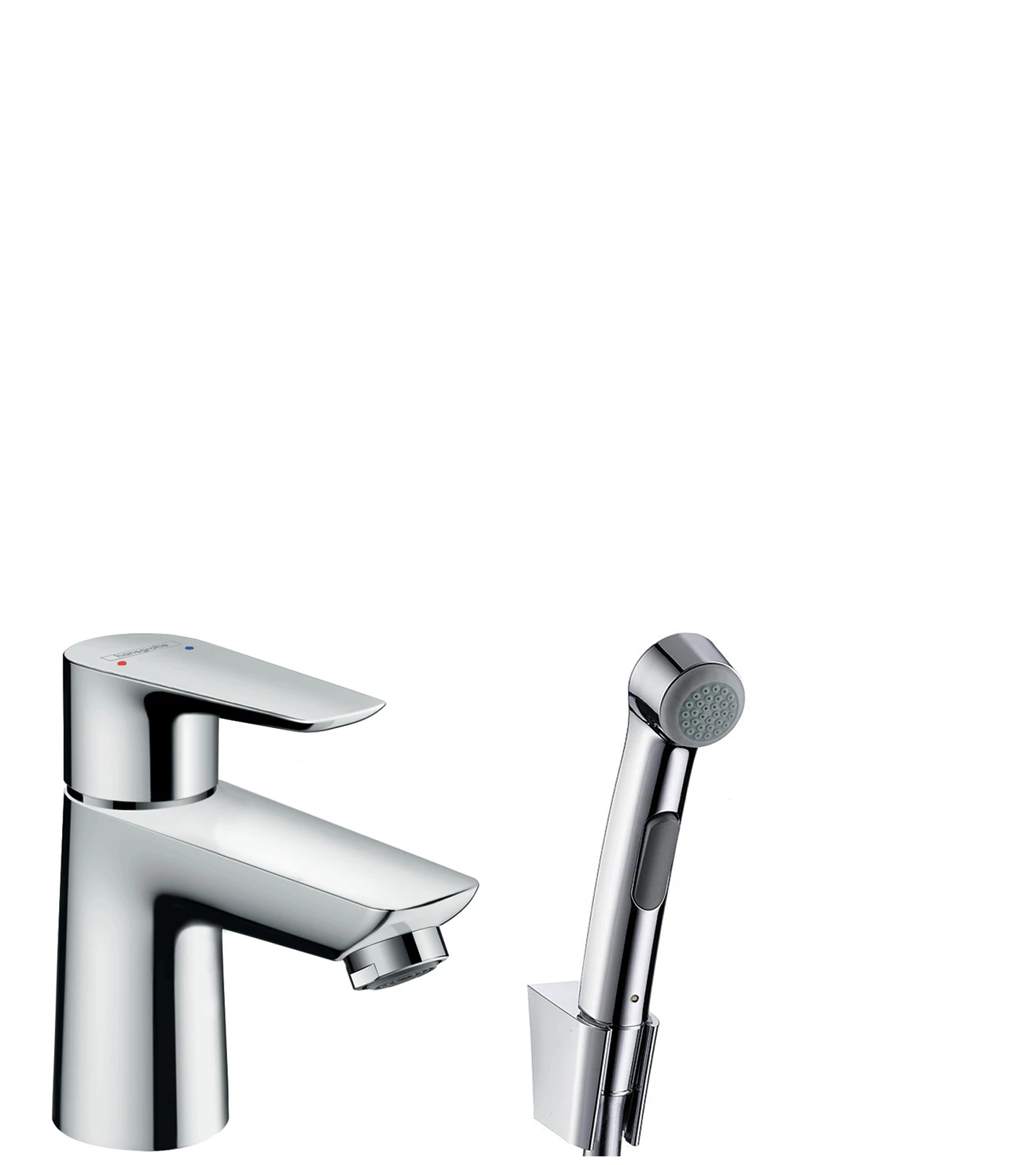 Hansgrohe Talis E Single Lever Basin Mixer With Bidet Spray And Shower Hose 160 Cm Chrome