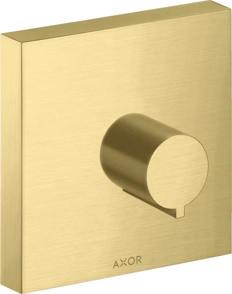 Axor Showersolutions Shut-off Valve Square 120 Mm X 120 Mm For Concealed Installation Brushed Brass