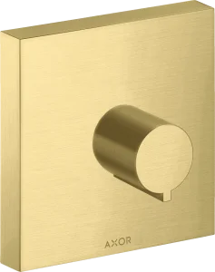 Axor Showersolutions Shut-off Valve Square 120 Mm X 120 Mm For Concealed Installation Brushed Brass