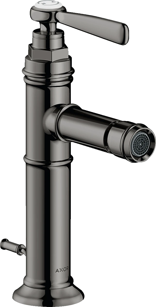 Axor Montreux Single Lever Bidet Mixer With Lever Handle And Pop-up Waste Polished Black Chrome