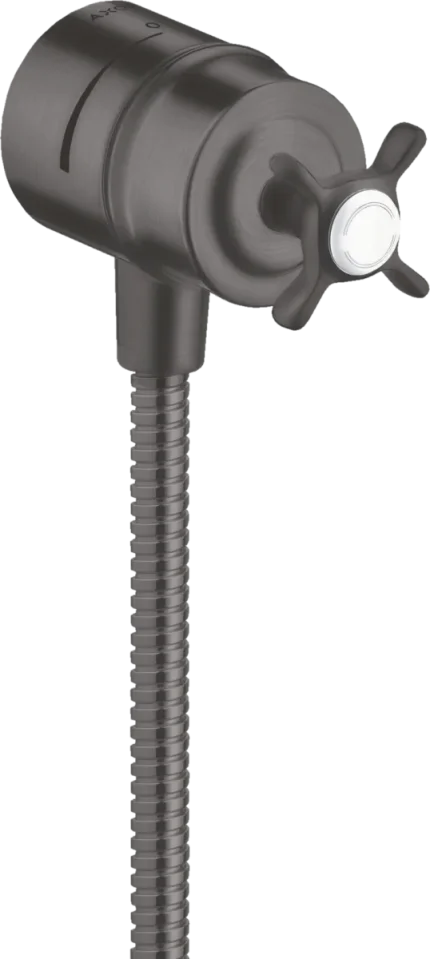 Axor Montreux Shut-off Valves 217 X 78 X 75mm Gunmetal/chrome - Brushed product image - Image 1