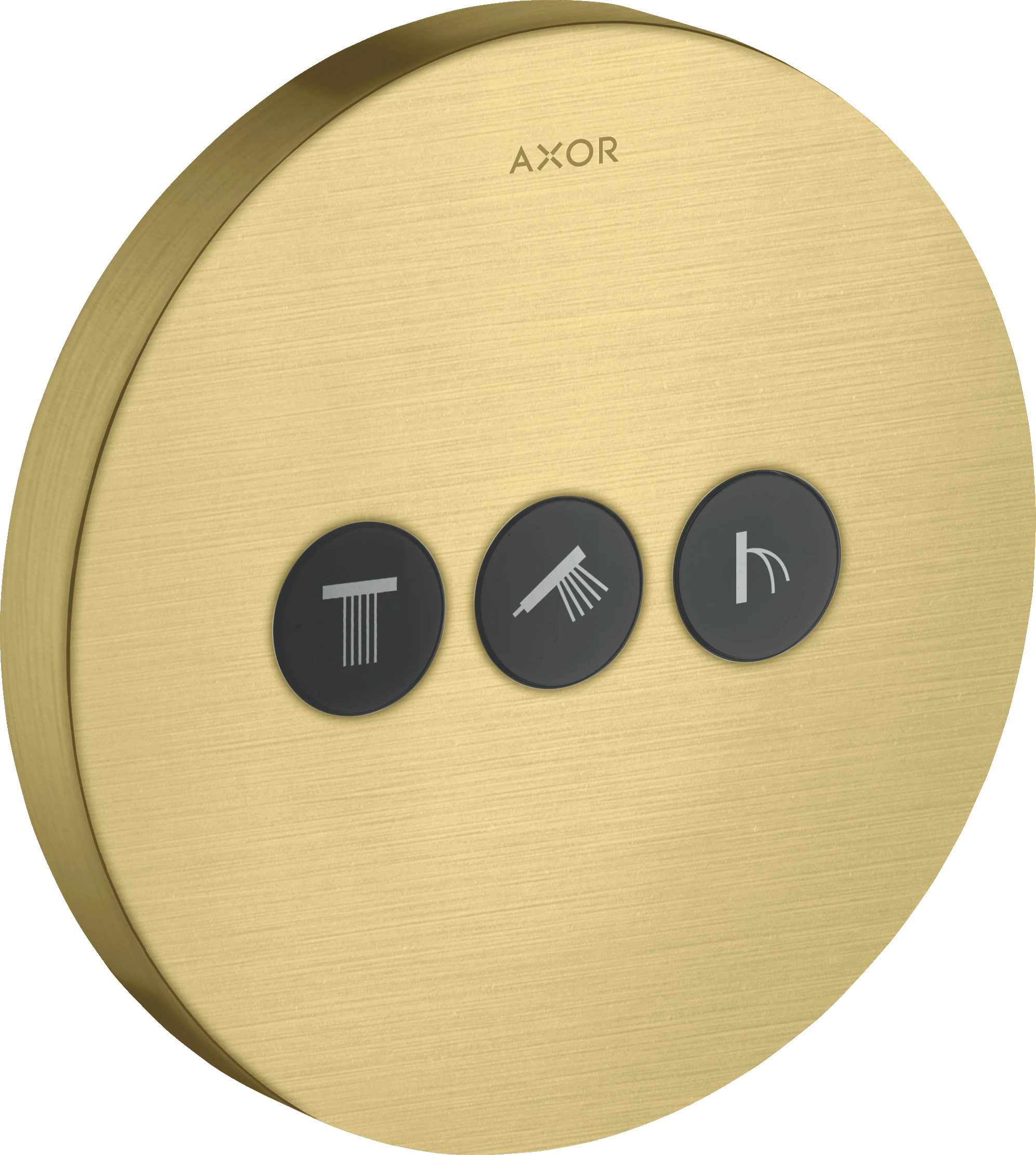 Axor Showerselect Valve Round For Concealed Installation For 3 Outlets Brushed Brass