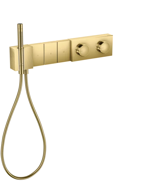 Axor Edge Thermostatic Module Select 540/100 For Concealed Installation For 3 Outlets - Diamond Cut Gold Polished