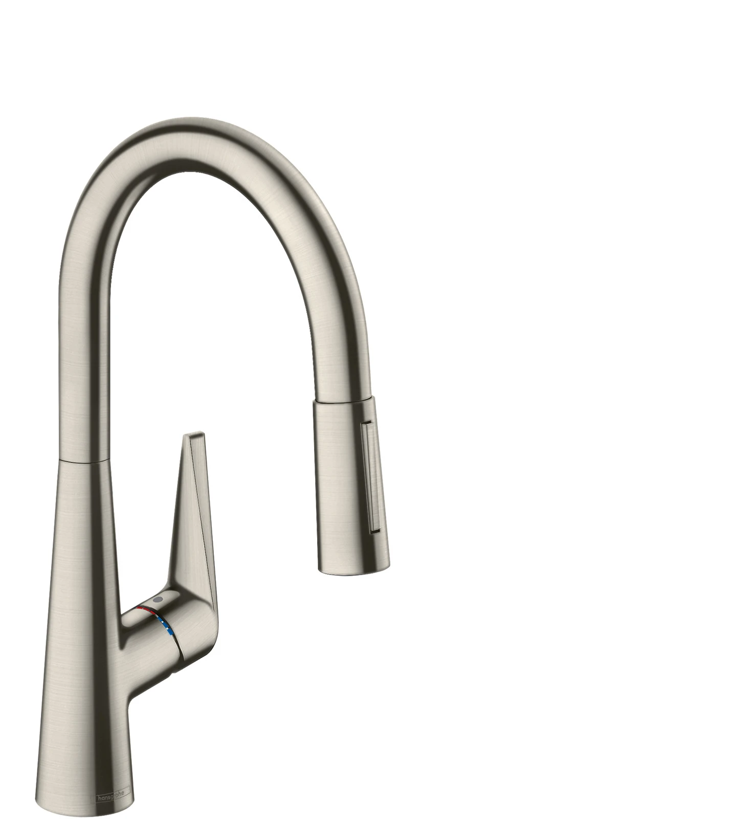 Hansgrohe Talis M51 Single Lever Kitchen Mixer 200 With Pull-out Spray, 2 Spray Modes Stainless Steel