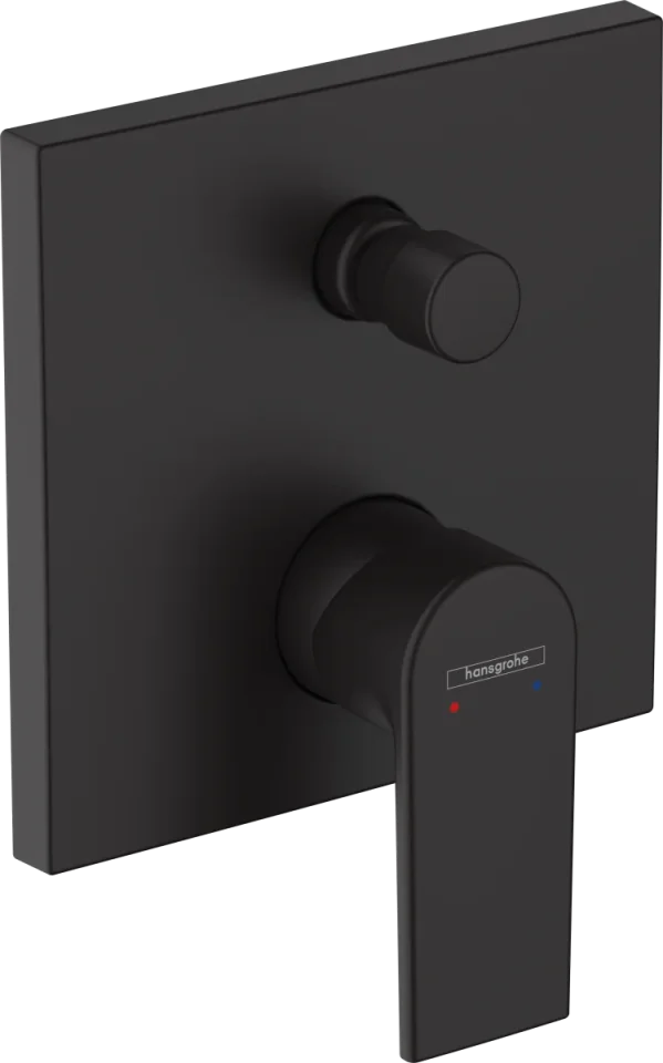 Hansgrohe Vernis Shape Bath Mixers Concealed 215 X 180 X 130mm Black - Matt product image - Image 1