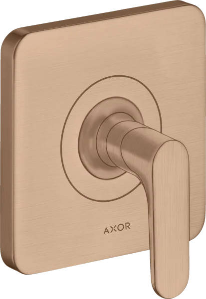 Axor Citterio M Shut-off Valve Finish Set With Lever Handle Brushed Red Gold