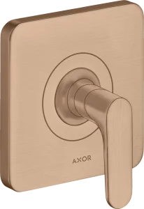 Axor Citterio M Shut-off Valve Finish Set With Lever Handle Brushed Red Gold