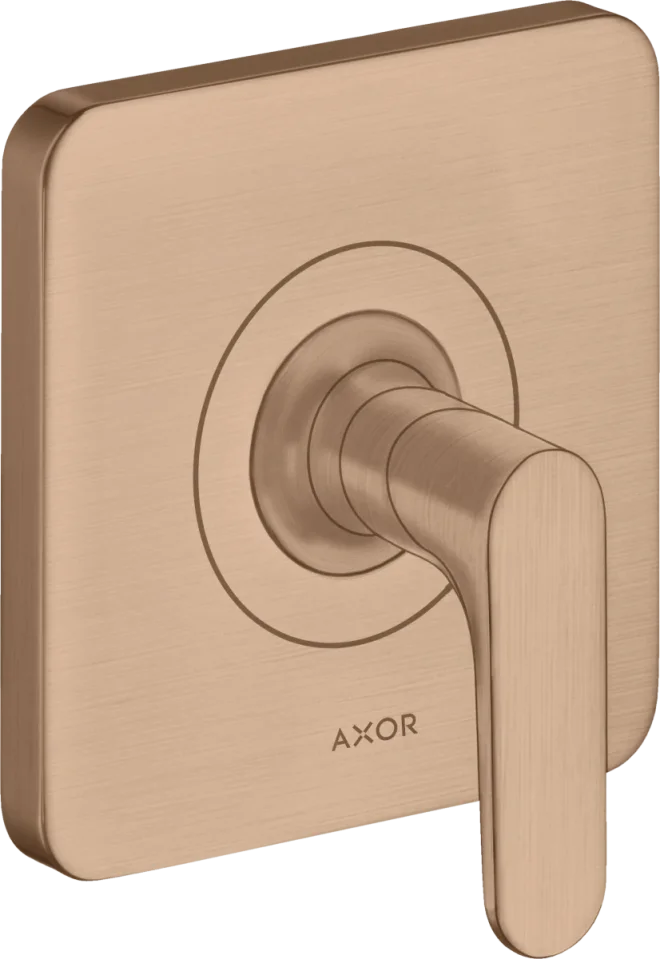 Axor Citterio M Shut-off Valves 130 X 110 X 87mm Rose Gold/gold - Brushed product image - Image 1