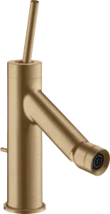 Axor Starck Single Lever Bidet Mixer With Pin Handle And Pop-up Waste Brushed Bronze