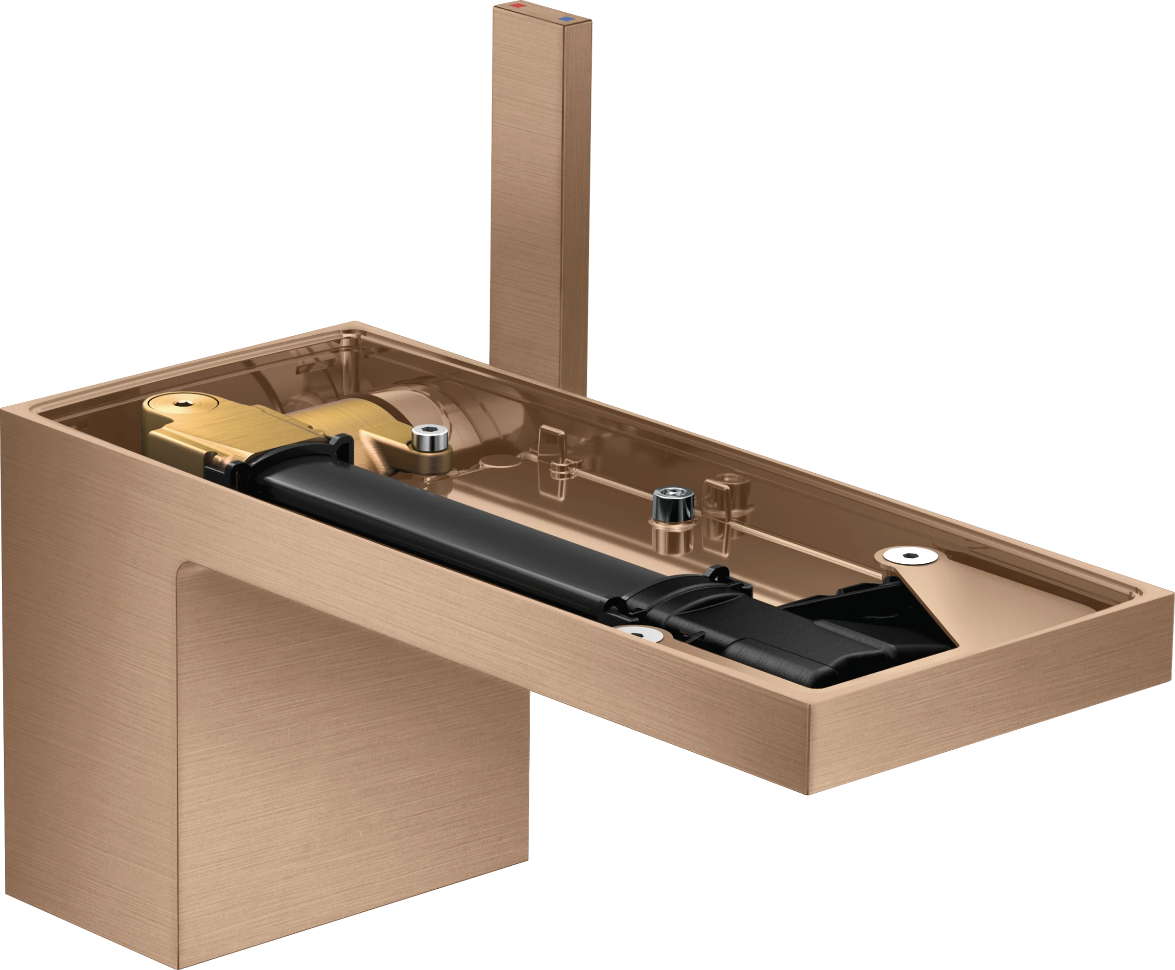 Axor Myedition Single Lever Basin Mixer 70 With Push-open Waste Without Plate Brushed Red Gold