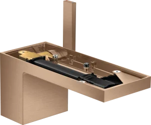 Axor Myedition Single Lever Basin Mixer 70 With Push-open Waste Without Plate Brushed Red Gold