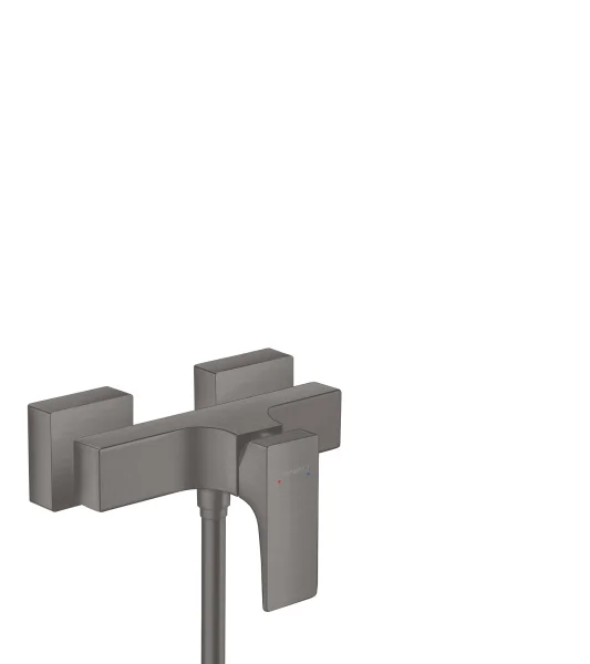 Hansgrohe Metropol Single Lever Manual Shower Mixer For Exposed Installation With Lever Handle Brushed Black Chrome