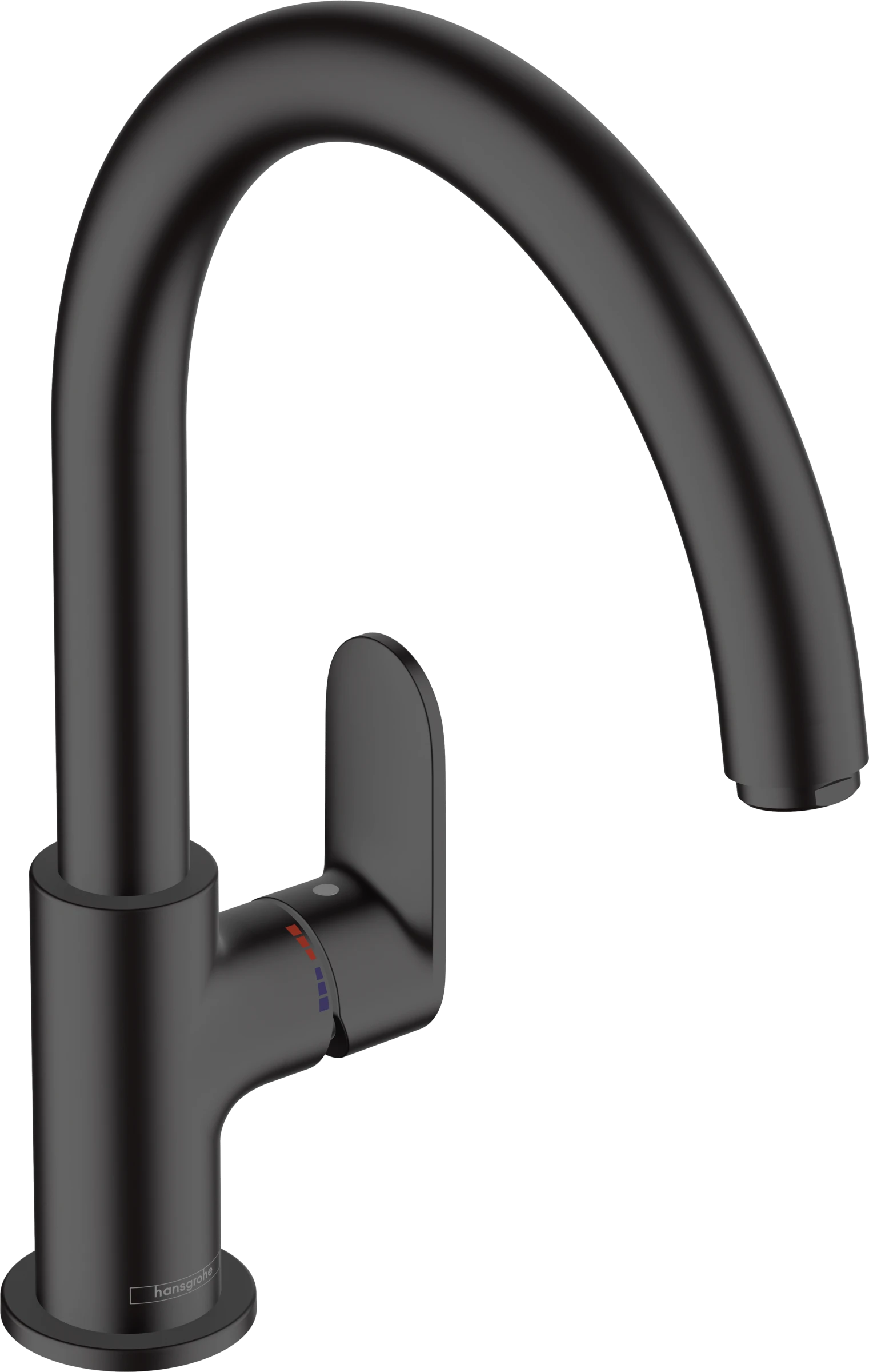 Hansgrohe Vernis Blend M35 Single Lever Kitchen Mixer 210 With Swivel Spout Matt Black
