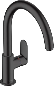 Hansgrohe Vernis Blend M35 Single Lever Kitchen Mixer 210 With Swivel Spout Matt Black