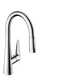 Hansgrohe Talis M51 Single Lever Kitchen Mixer 200 Ecosmart With Pull-out Spray And Sbox, 2 Spray Modes Chrome