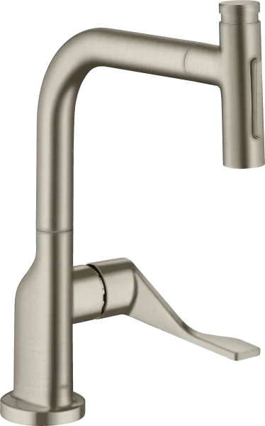 Axor Citterio Single Lever Kitchen Mixer Select 230 2jet With Pull-out Spray Brushed Nickel