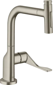 Axor Citterio Single Lever Kitchen Mixer Select 230 2jet With Pull-out Spray Brushed Nickel