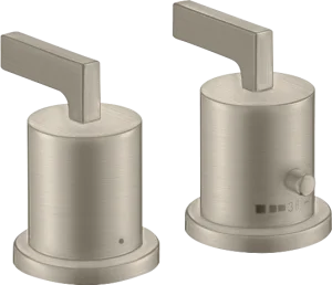 Axor Citterio 2-hole Rim-mounted Thermostatic Bath Mixer With Lever Handles Brushed Nickel