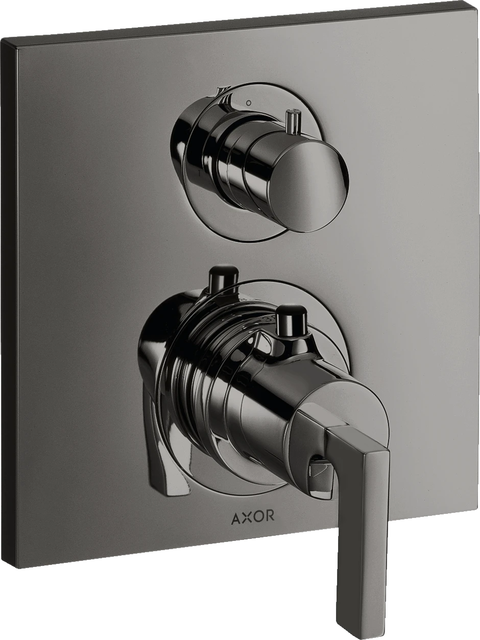 Axor Citterio Thermostatic Shower Mixer Concealed 217 X 187 X 135mm Gunmetal/chrome - Polished