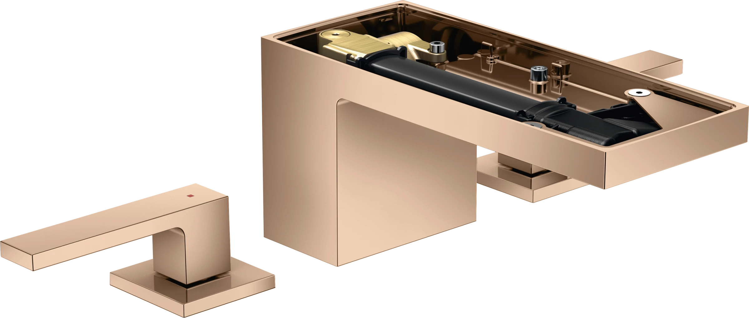 Axor Myedition 3-hole Basin Mixer 70 With Push-open Waste Without Plate Polished Red Gold