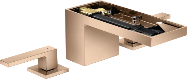 Axor Myedition 3-hole Basin Mixer 70 With Push-open Waste Without Plate Polished Red Gold